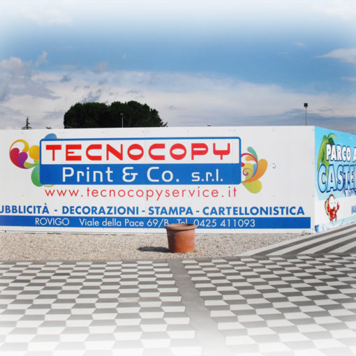 Cartello in polionda sps. 10mm 800x250 cm