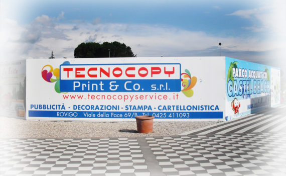 Cartello in polionda sps. 10mm 800x250 cm
